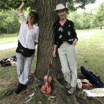 Trish and Julia by Tree